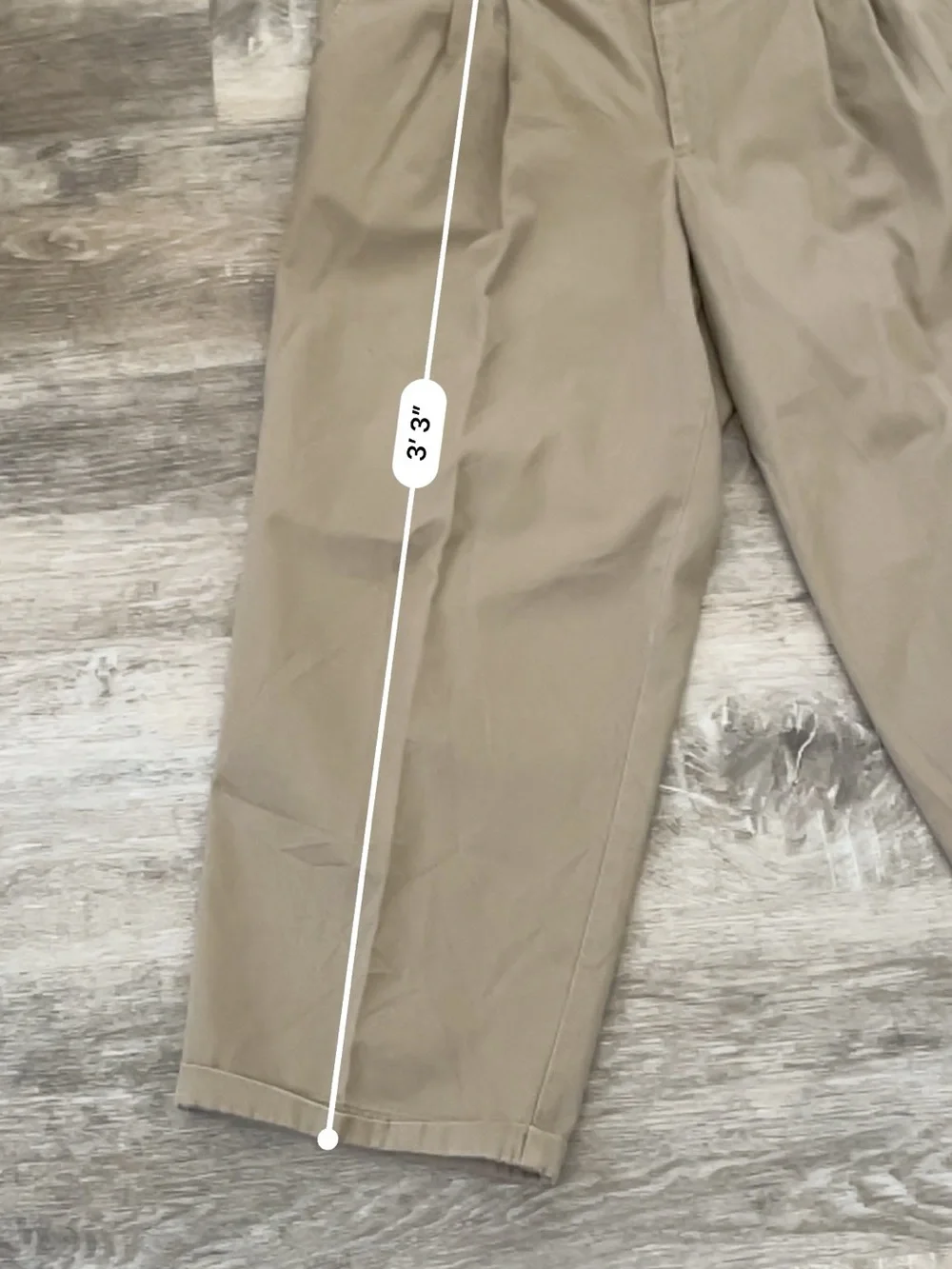 George Mens Khaki Pleated Dress Pants 44x30 Mocha Cotton Trouser Chinos